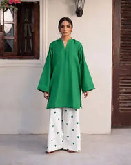 Women's Stitched Cotton 2-Piece Co-Ord Set