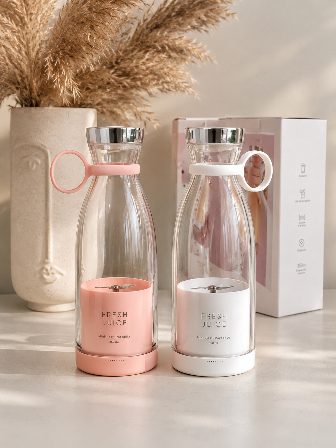 Portable Electric Bottle Juicer 420ml Multicolor ABS