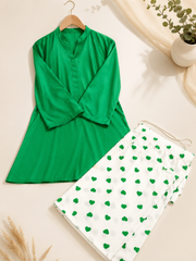 Women's Stitched Cotton 2-Piece Co-Ord Set