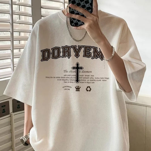 Men Waffle Short Sleeve T-Shirt